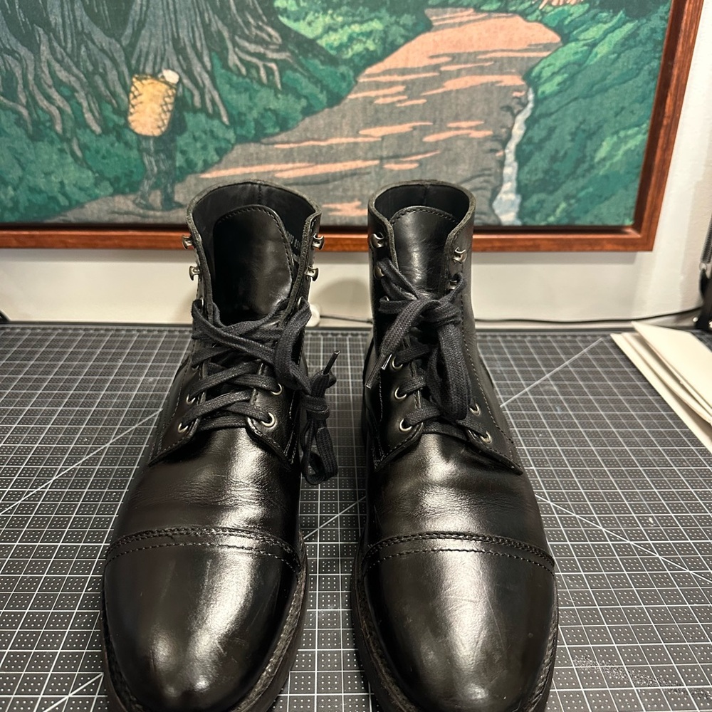 Thursday Boot Company Black Leather Combat Boots